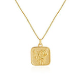 S925 Sterling Silver Rose Pendant Necklace For Women
