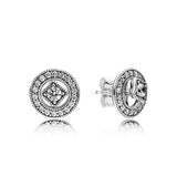 S925 Sterling Silver Green Red Zircon Starfish Daisy Earrings