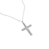 S925 Sterling Silver Necklace Cross Pendant Ladies Jewelry