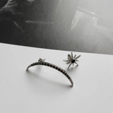 S925 Silver Star Moon Zircon Earrings