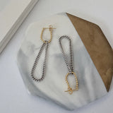 S925 Sterling Silver Long Earrings Ear Lines Twist Chain Retro Stud Earrings