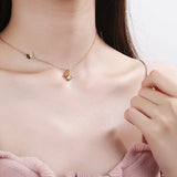 S925 Silver Classic Butterfly Necklace Couple Love Gift