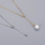 S925 Silver Necklace Pearl Bracket Y-Chain DIY Pendant Clavicle Chain