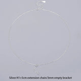 S925 Silver Necklace Pearl Bracket Y-Chain DIY Pendant Clavicle Chain