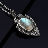 S925 Sterling Silver Moonstone Necklace Pendant