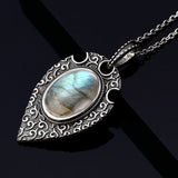 S925 Sterling Silver Moonstone Necklace Pendant