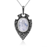 S925 Sterling Silver Moonstone Necklace Pendant