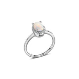 S925 Sterling Silver Opal Treasure Ring for Women