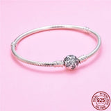 S925 Sterling Silver Zircon Bracelet for DIY Charm Jewelry