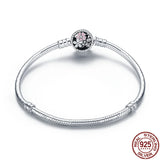 S925 Sterling Silver Pave Zircon Bracelet for Charm DIY Jewelry