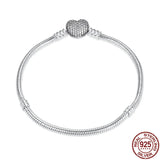 S925 Sterling Silver Zircon Bracelet for DIY Charm Jewelry