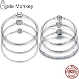 S925 Sterling Silver Zircon Bracelet for DIY Charm Jewelry