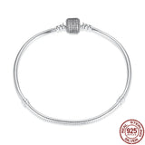 S925 Sterling Silver Pave Zircon Bracelet for Charm DIY Jewelry