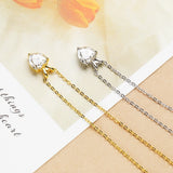 Heart-shaped Moissanite Necklace S925 Silver Plate Pt950 Pendant Chain