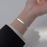 S925 Sterling Silver Snake Bone Chain Bracelet For Women