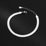S925 Sterling Silver Snake Bone Chain Bracelet For Women