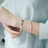S925 Sterling Silver Women's Bracelet Smooth Minimalist Style