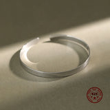 S925 Sterling Silver Women's Bracelet Smooth Minimalist Style