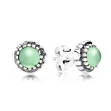 S925 Sterling Silver Zircon Stud Earrings - 12 Colors