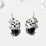 S925 Silver Agate Leopard Earrings