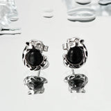 S925 Silver Agate Leopard Earrings