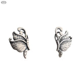 S925 Silver Butterfly Dance Earrings Retro Ethnic