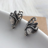 S925 Silver Butterfly Dance Earrings Retro Ethnic