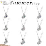 S925 December Birthstone Pendant with Cola Base Necklace
