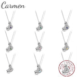 S925 December Birthstone Pendant with Cola Base Necklace