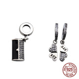 S925 Sterling Silver Bee Charms Backpack Beads for Bracelet DIY