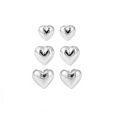 S925 Sterling Silver Heart-Shaped Earrings for Women