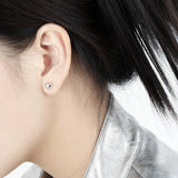 S925 Sterling Silver Heart-Shaped Earrings for Women