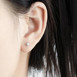 S925 Sterling Silver Heart-Shaped Earrings for Women
