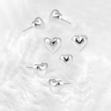 S925 Sterling Silver Heart-Shaped Earrings for Women
