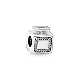 S925 Sterling Silver Reflective Bead Charm Car Love Heart Flower Heart Bead