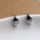 S925Silver Zircon Diamond Stud Earrings for Women