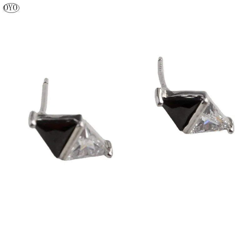S925Silver Zircon Diamond Stud Earrings for Women