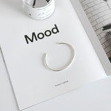 S990 Sterling Silver Smooth Silver Bracelet Women's Jewelry Gift