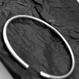 S990 Sterling Silver Smooth Silver Bracelet Women's Jewelry Gift