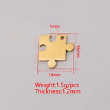 Stainless Steel Heart Puzzle Charm 10pair