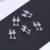 Clear Hypoallergenic Plastic Earrings with Resin Backs