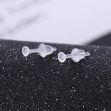 Clear Hypoallergenic Plastic Earrings with Resin Backs