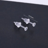 Clear Hypoallergenic Plastic Earrings with Resin Backs