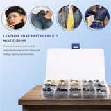 Leather Snap Fasteners Kit, Metal Button Snaps Press Studs, 4 Leather Snaps