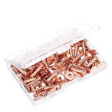 100 Sets Copper Rivets and Burrs for Leather DIY Craft Supplies