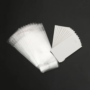 100 Sets Earring Display Cards with Self Adhesive Bags