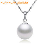 Sterling Shell Pearl Pendant Necklace Yellow Pink