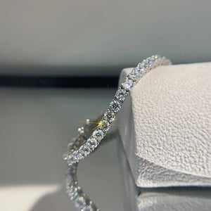 925 Silver 0.3ct Round Cut Moissanite Bracelet