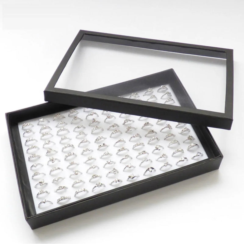 Velvet Sponge Ring Display Box Jewelry Storage Holder