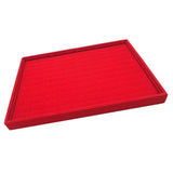 100 Slot Insert Ring Velvet Tray Showcase Display Organizer